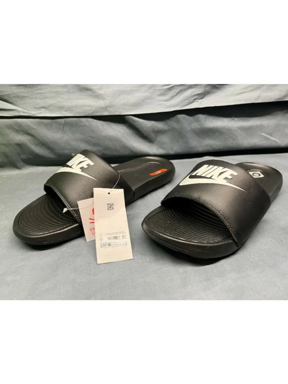 Nike Victori One Slides CN9675 002 Black White Men's Size 8 NEW WITH TAGS!